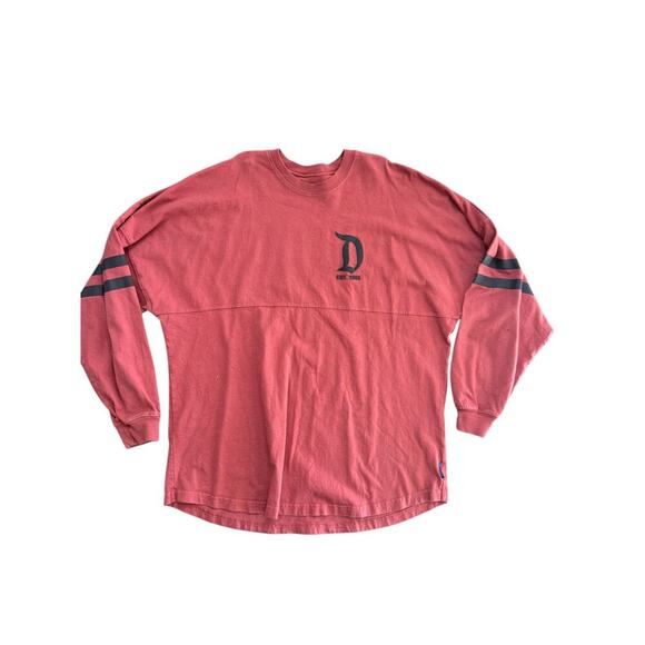 Disney Men's Red 100% Cotton Crew Neck Spirit Jersey Sweatshirt Size Large - Picture 1 of 5